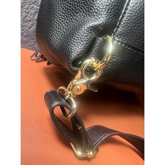 Lily Jade Brittany Convertible Tote Diaper Bag Black Vegan Leather Tassel Travel - Picture 11 of 16